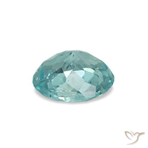 Apatite turquoise naturelle coupe roude, 0,95 ct, VS-SI