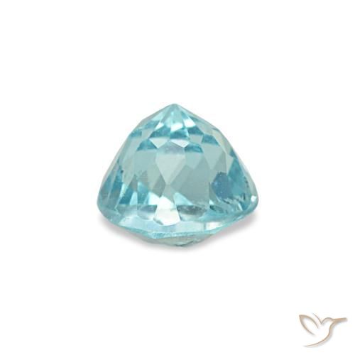 Apatite turquoise naturelle coupe roude, 0,33 ct, VS-SI