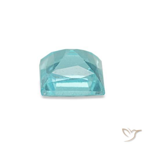 Apatite turquoise naturelle carré, 0,59 ct, VS-SI