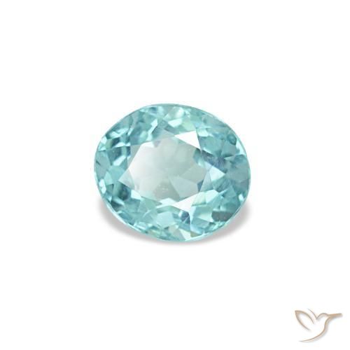 Apatite turquoise naturelle coupe ovale, 0,23 ct, VVS