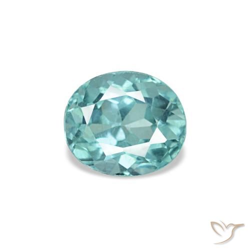 Apatite turquoise naturelle coupe ovale, 0,33 ct, VVS