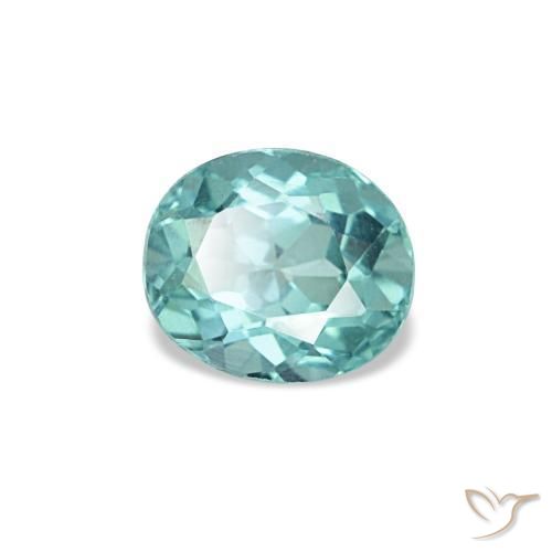Apatite turquoise naturelle coupe ovale, 0,33 ct, VVS