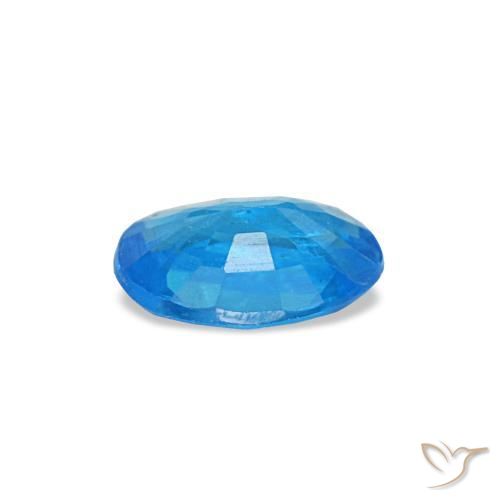 Apatite bleue naturelle coupe ovale, 0,32 ct, SI