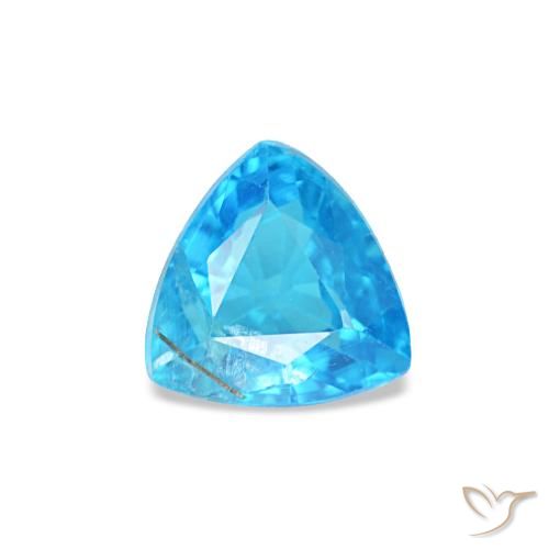 Apatite bleue naturelle trillion, 0,34 ct, SI