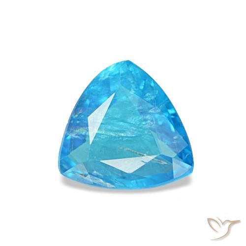 Apatite bleue naturelle trillion, 0,49 ct, SI