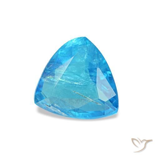 Apatite bleue naturelle trillion, 0,49 ct, SI