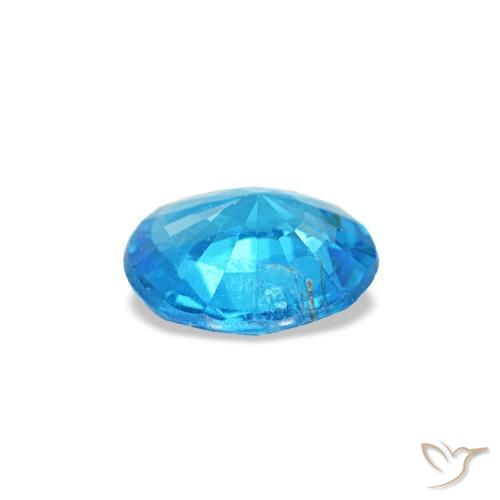Apatite bleue naturelle coupe roude, 0,37 ct, SI