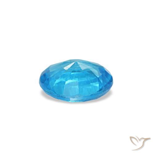 Apatite bleue naturelle coupe roude, 0,33 ct, SI