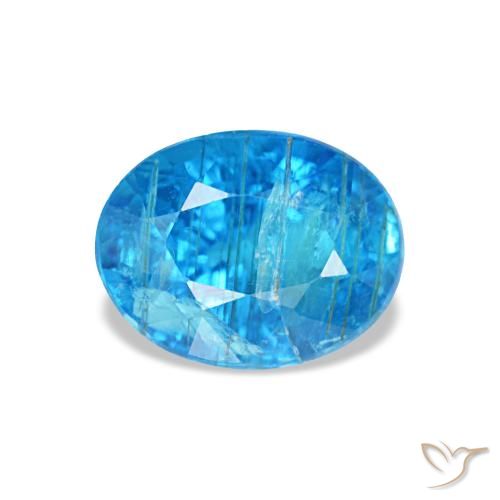 Apatite bleue naturelle coupe ovale, 0,79 ct, SI