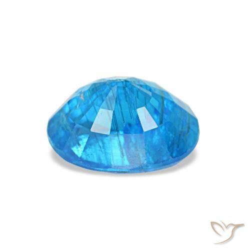 Apatite bleue naturelle coupe ovale, 0,79 ct, SI