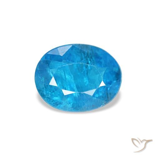 Apatite bleue de 0,51 ct, ovale, SI
