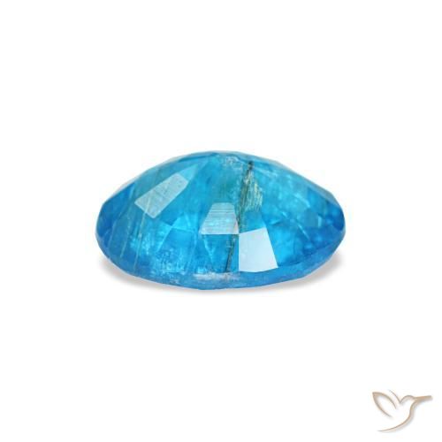 Apatite bleue naturelle coupe ovale, 0,51 ct, SI