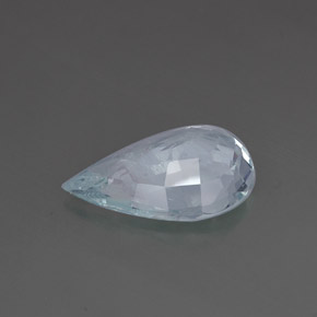 Aigue-marine bleue naturelle en forme de poire, 14,24 ct, SI