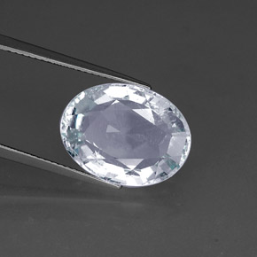 Bleu vert Bleu clair naturelle Coupe ovale, 10.34 ct, SI