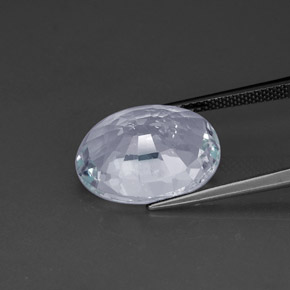 Bleu vert Bleu clair naturelle Coupe ovale, 10.34 ct, SI