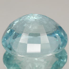 Aigue-marine bleue naturelle coupe ovale, 12,27 ct, SI