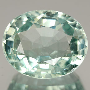 Aigue-marine bleue naturelle coupe ovale, 7,26 ct, SI