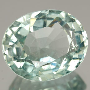 Aigue-marine bleue naturelle coupe ovale, 7,26 ct, SI