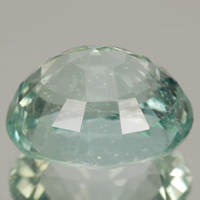 Aigue-marine bleue naturelle coupe ovale, 7,26 ct, SI