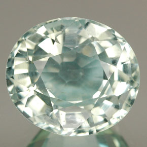 Aigue-marine bleue naturelle coupe ovale, 4,84 ct, VS