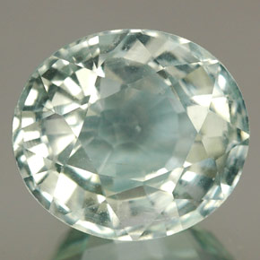 Aigue-marine bleue naturelle coupe ovale, 4,84 ct, VS