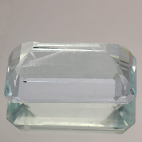 Aigue-marine bleue naturelle taille émeraude, 12,22 ct, VS-SI