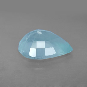 Aigue-marine bleue naturelle en forme de poire, 4,33 ct, VS-SI