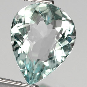 Bleu vert Bleu vert léger naturelle En forme de poire, 1.41 ct, VS