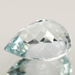 Bleu vert Bleu clair naturelle En forme de poire, 0.74 ct, VS