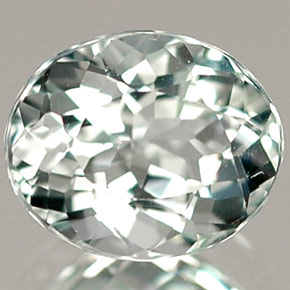 Bleu vert Bleu clair naturelle Coupe ovale, 0.69 ct, VVS