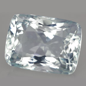 Aigue-marine bleue naturelle coupe coussin, 26,63 ct, IF