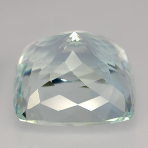 Aigue-marine vert naturelle coupe coussin, 18,18 ct, IF