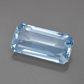 Bleu vert Bleu clair naturelle Taille émeraude, 36.07 ct, VVS