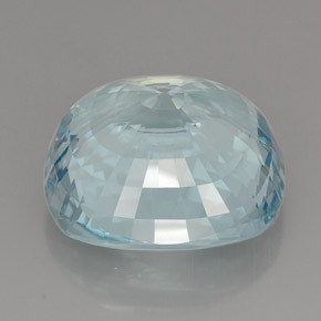 Aigue-marine bleue naturelle coupe coussin, 49,00 ct, VS