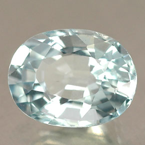 Aigue-marine bleue naturelle coupe ovale, 1,30 ct, IF