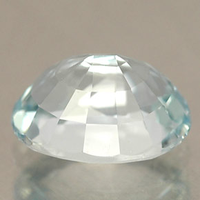 Aigue-marine bleue naturelle coupe ovale, 1,30 ct, IF