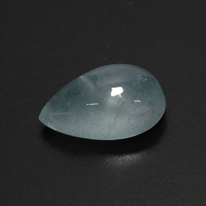 Bleu vert Vert bleu clair naturelle Transparent, 2.06 ct, Transparent / Translucide