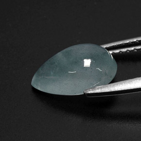 Bleu vert Vert bleu clair naturelle Transparent, 2.06 ct, Transparent / Translucide