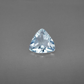 Aigue-marine bleue naturelle trillion, 0,81 ct, VVS
