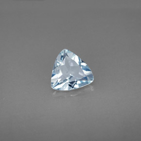 Aigue-marine bleue naturelle trillion, 0,81 ct, VVS
