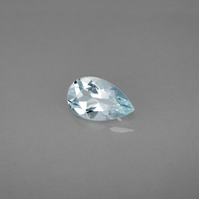 Aigue-marine bleue naturelle en forme de poire, 0,69 ct, VVS