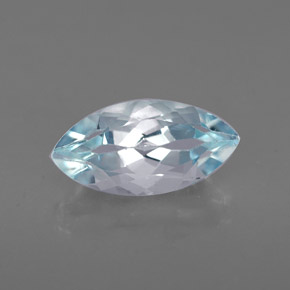 Aigue-marine bleue naturelle marquise, 1,17 ct, VVS