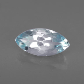 Aigue-marine bleue naturelle marquise, 1,17 ct, VVS