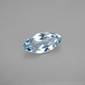 Aigue-marine bleu clair naturelle marquise, 0,86 ct, VVS