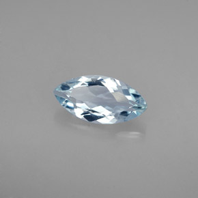 Aigue-marine bleu clair naturelle marquise, 0,86 ct, VVS