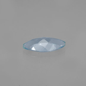 Aigue-marine bleu clair naturelle marquise, 0,86 ct, VVS
