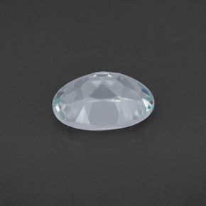 Aigue-marine bleue naturelle coupe ovale, 1,10 ct, VVS-VS