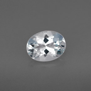 Aigue-marine bleue naturelle coupe ovale, 1,13 ct, VVS
