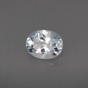 Aigue-marine bleue naturelle coupe ovale, 1,13 ct, VVS