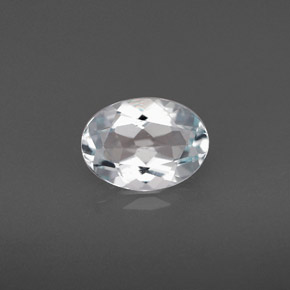 Aigue-marine bleue naturelle coupe ovale, 0,95 ct, VVS-VS